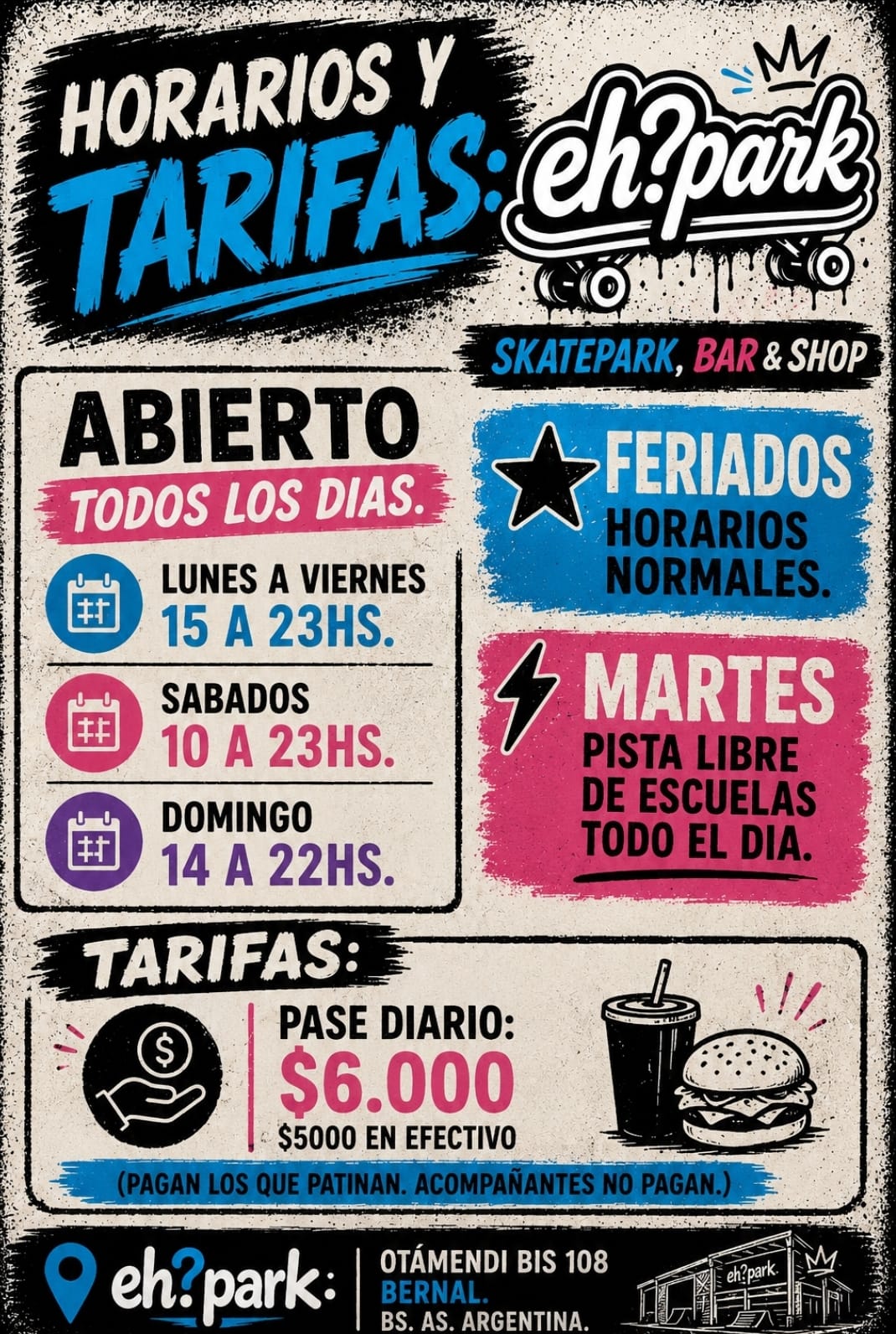 HORARIOS Y TARIFAS